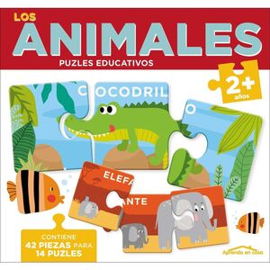 APRENDO EN CASA PUZZLE EDUCATIVO 2PZ ANIMALES CPU016-1