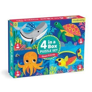 OCEAN FRIENDS 4-IN-A-BOX PUZZLE SET