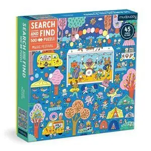 MUSIC FESTIVAL 500 PIECE SEARCH AND FIND FAMILY PUZZLE