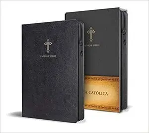 BIBLIA CATÓLICA EN ESPAÑOL. SÍMIL PIEL NEGRO, CON CREMALLERA, TAMAÑO COMPACTO