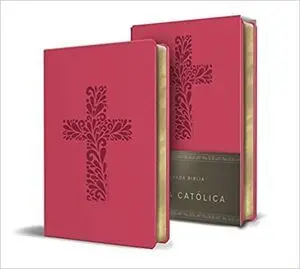 BIBLIA CATÓLICA EN ESPAÑOL. SÍMIL PIEL FUCSIA, TAMAÑO COMPACTO