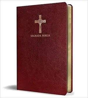 BIBLIA CATÓLICA EN ESPAÑOL. SÍMIL PIEL VINOTINTO, TAMAÑO COMPACTO